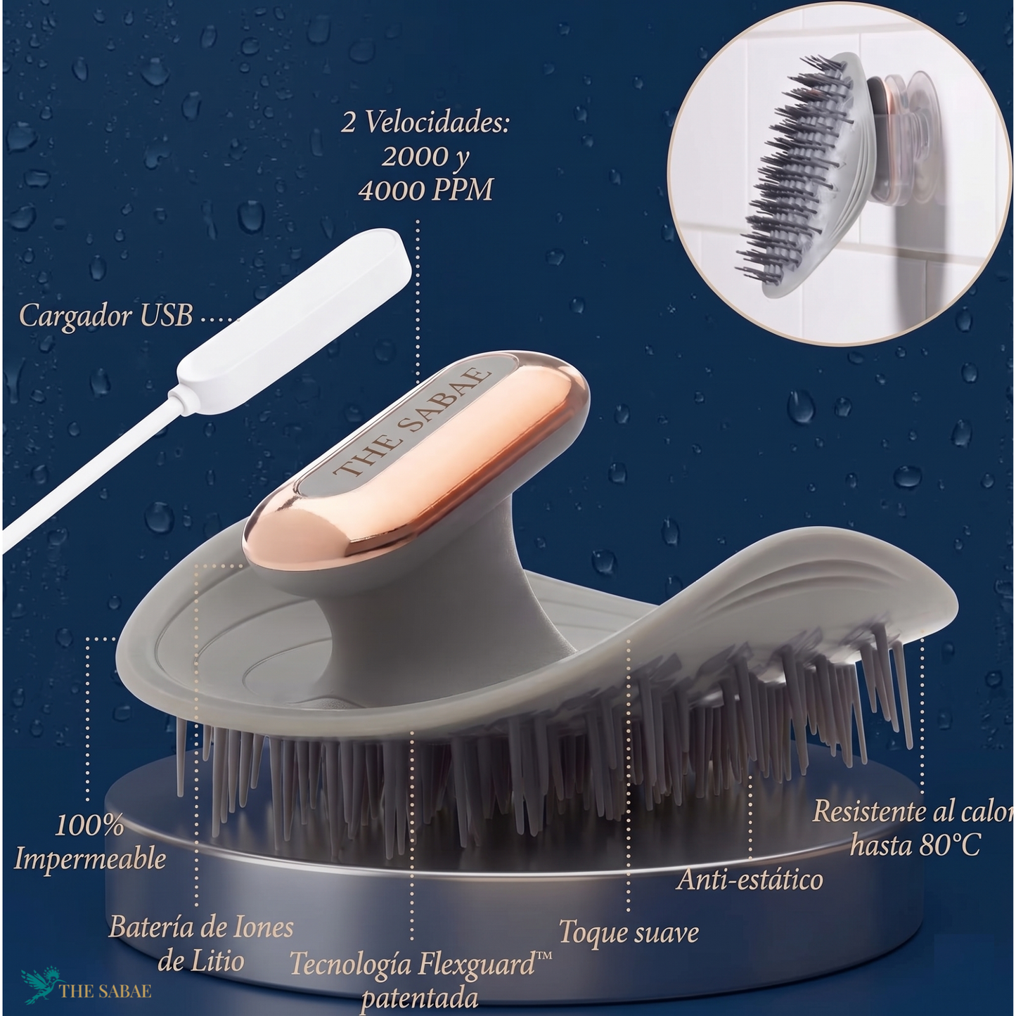 THE SABAE Relax Pro – Masajeador Capilar Anticaída y Antiestrés